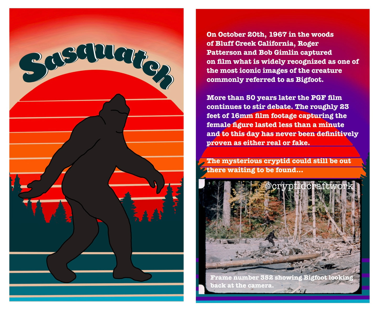 Sasquatch Miniature Retro Design Pocket Figure