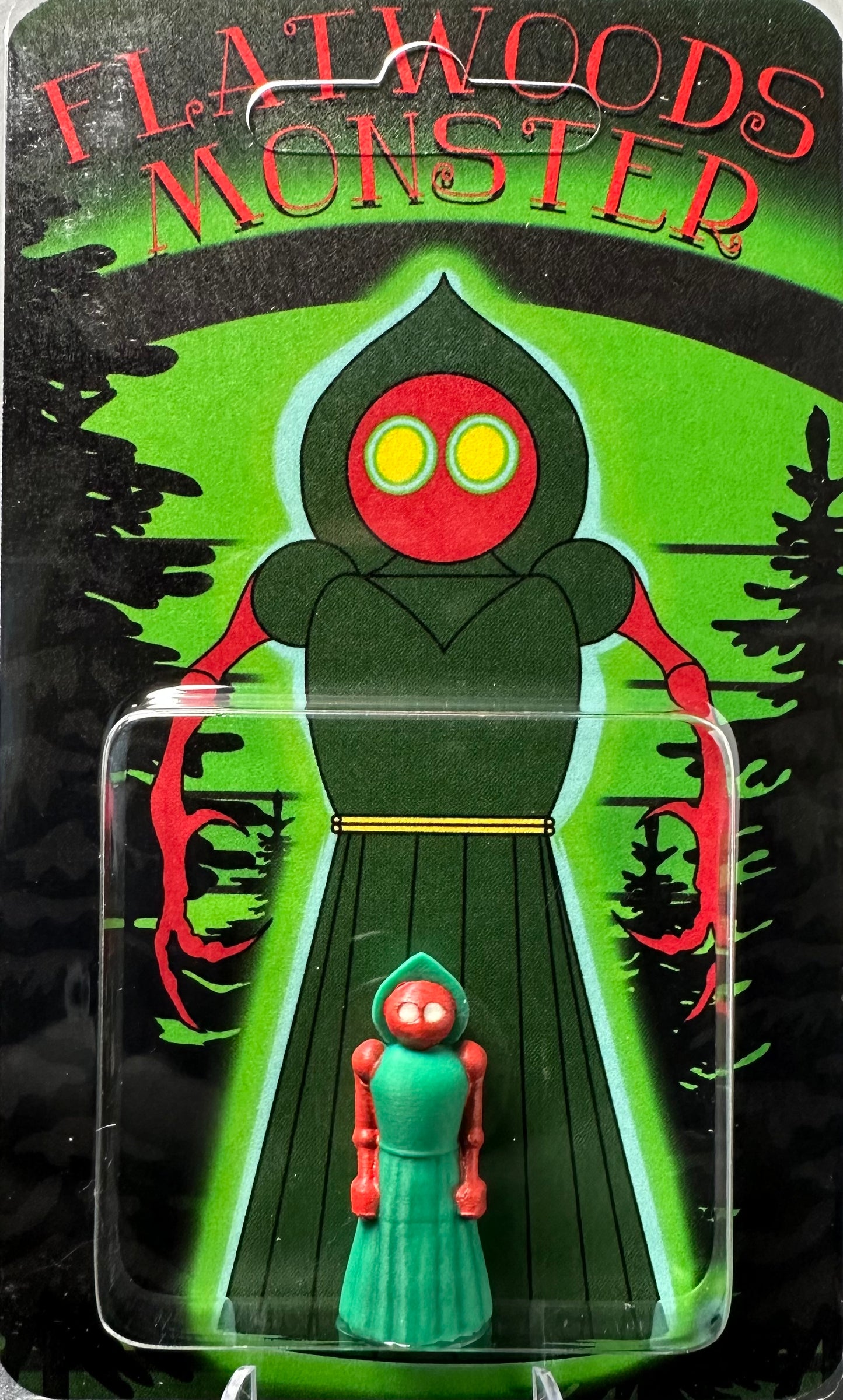 Flatwoods Monster Custom Carded Retro Design Miniature Figure Version 2