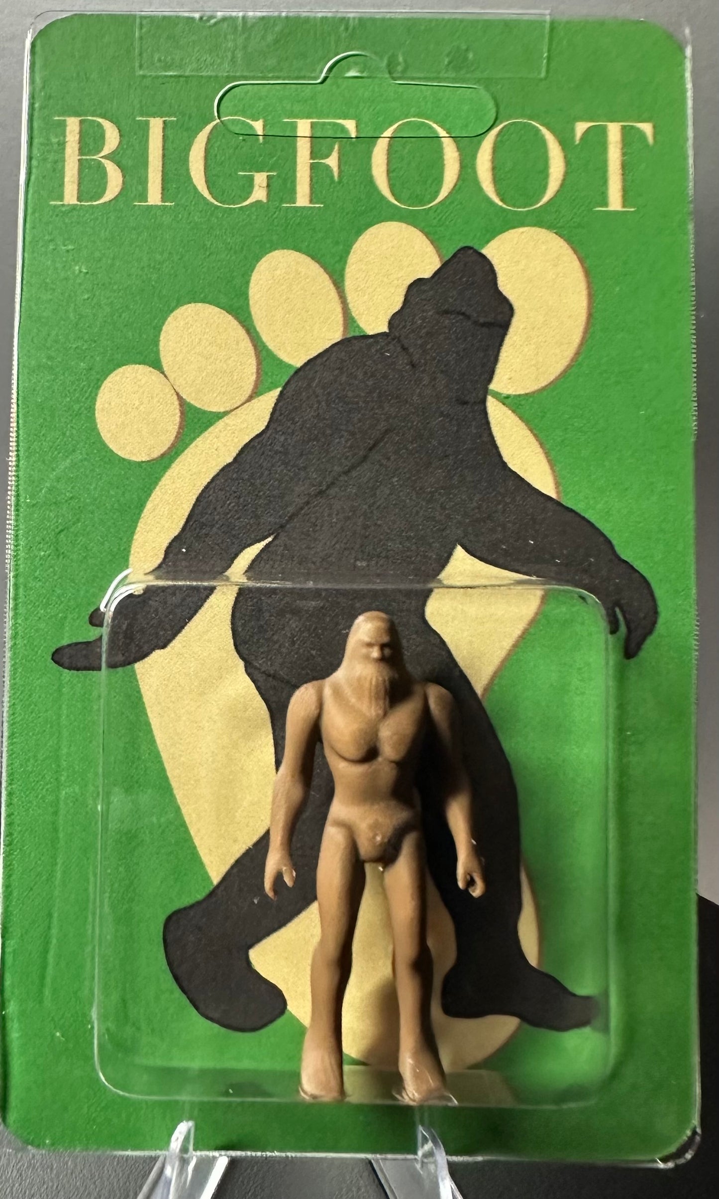Bigfoot Miniature Custom Carded Retro Green Action Figure Design