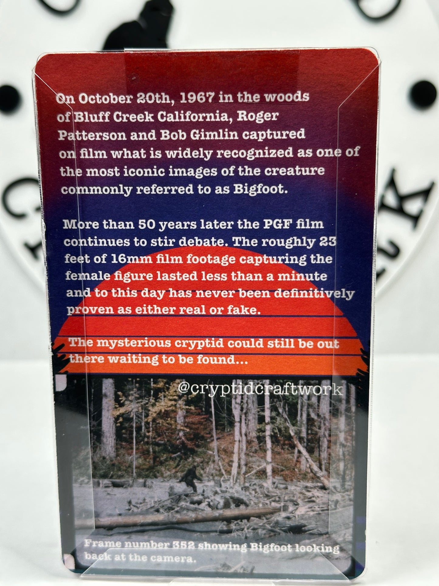 Sasquatch Miniature Custom Carded Retro Action Figure Sunset Design