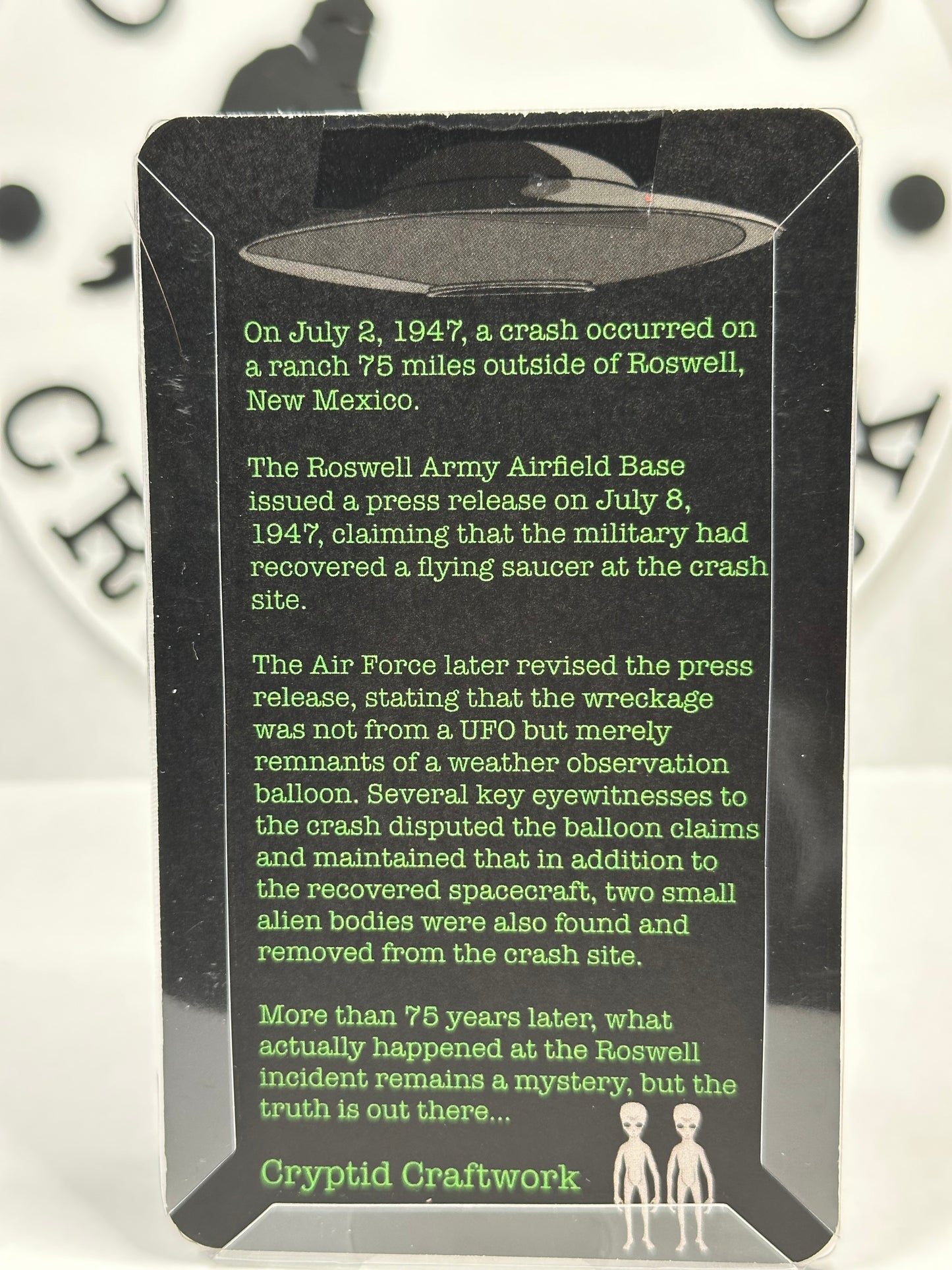 Grey Alien & Bigfoot UFO Abduction Believe Miniature Carded Figures