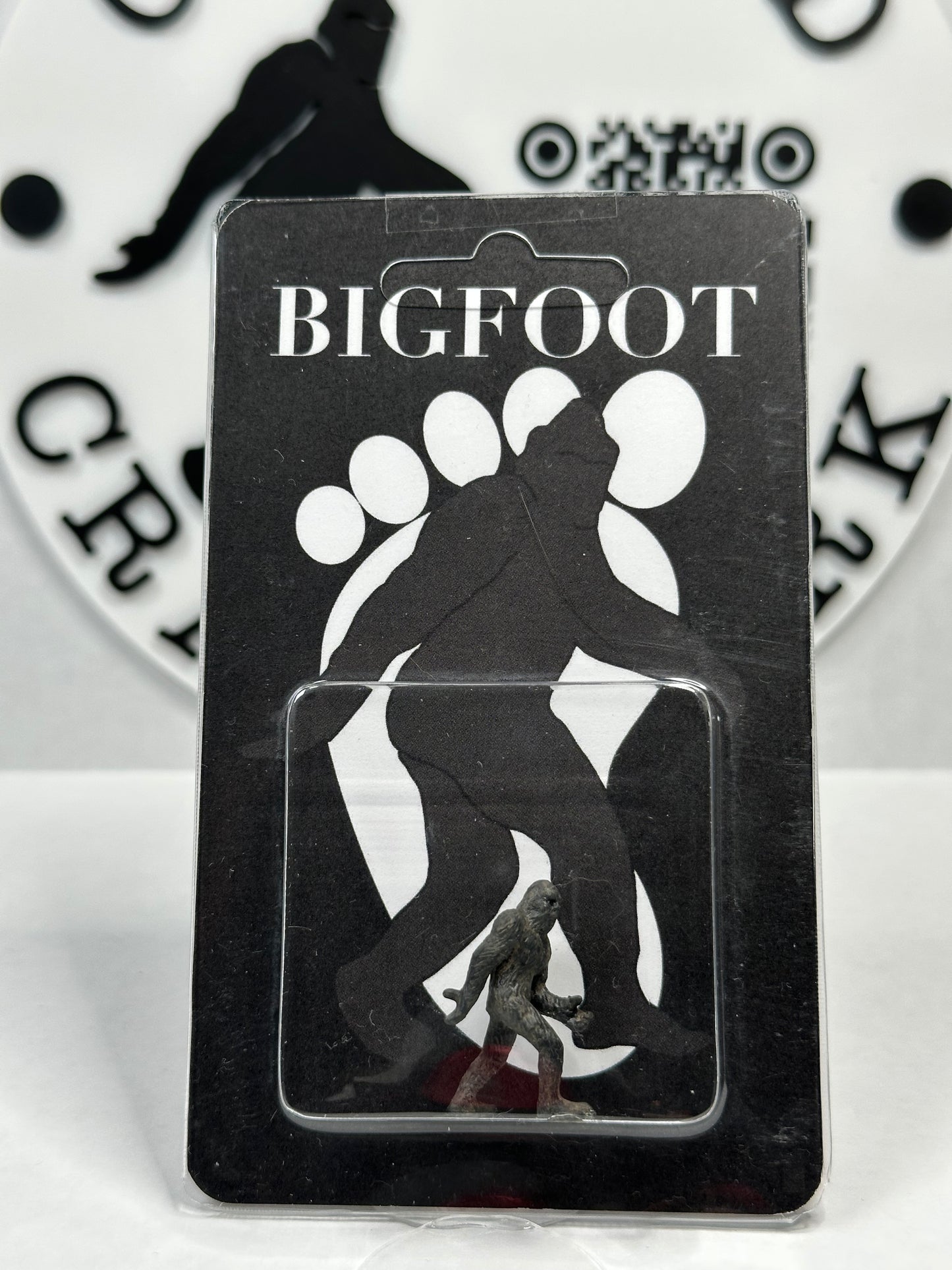 Bigfoot Miniature Custom Carded Retro Figure Full Dark Noir Design