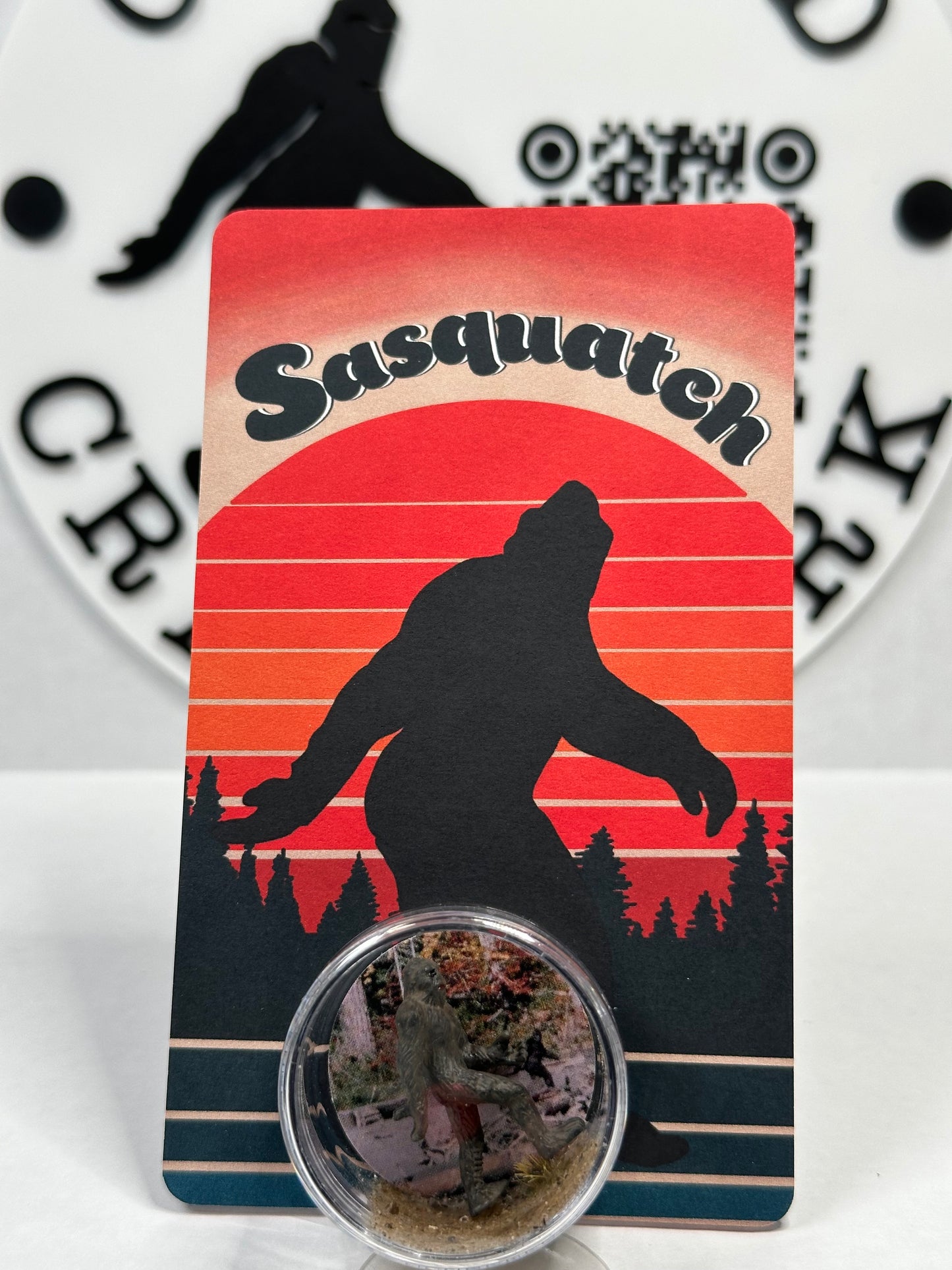 Sasquatch Miniature Custom Carded Retro Design Pocket Figure