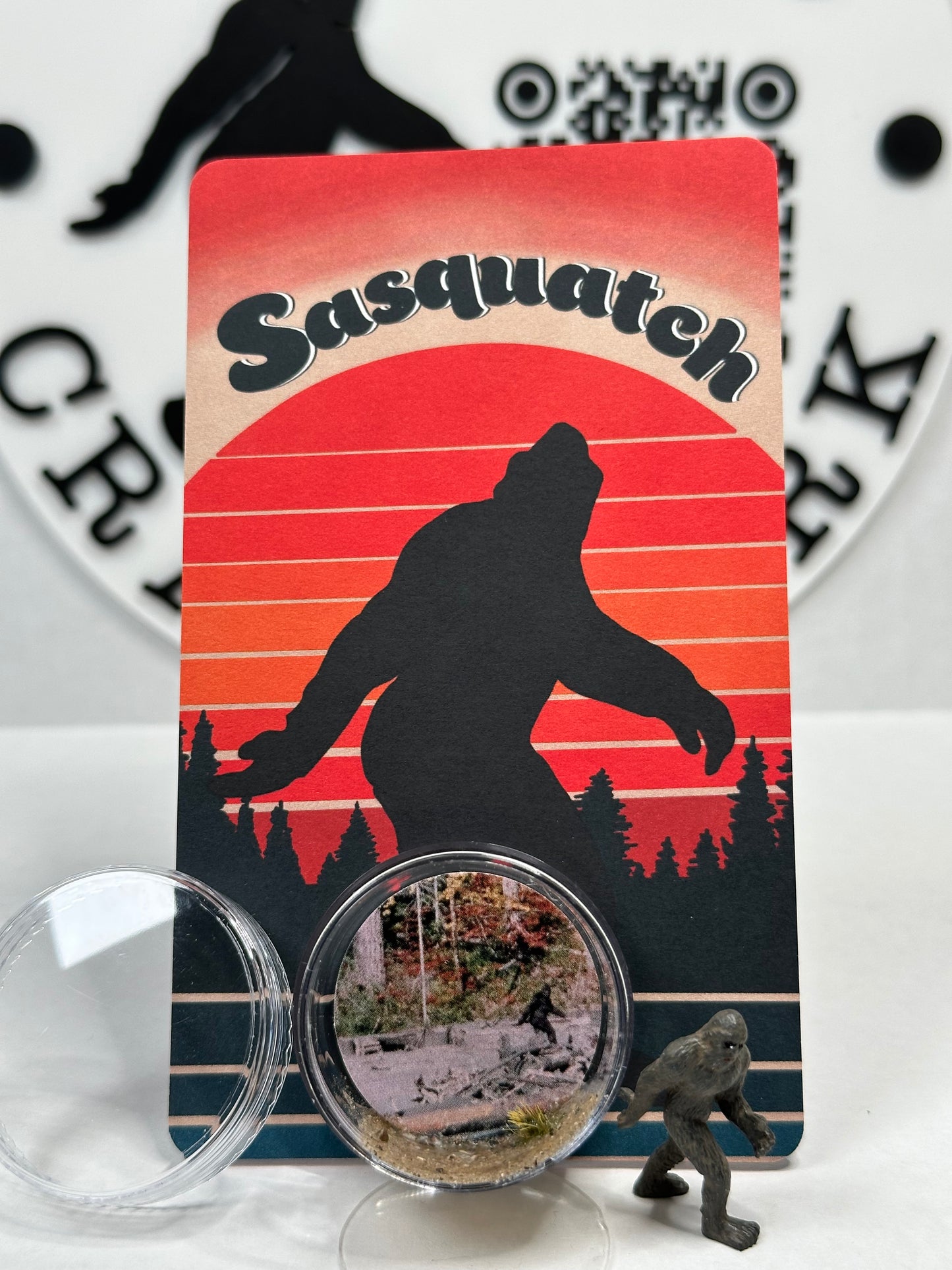 Sasquatch Miniature Custom Carded Retro Design Pocket Figure
