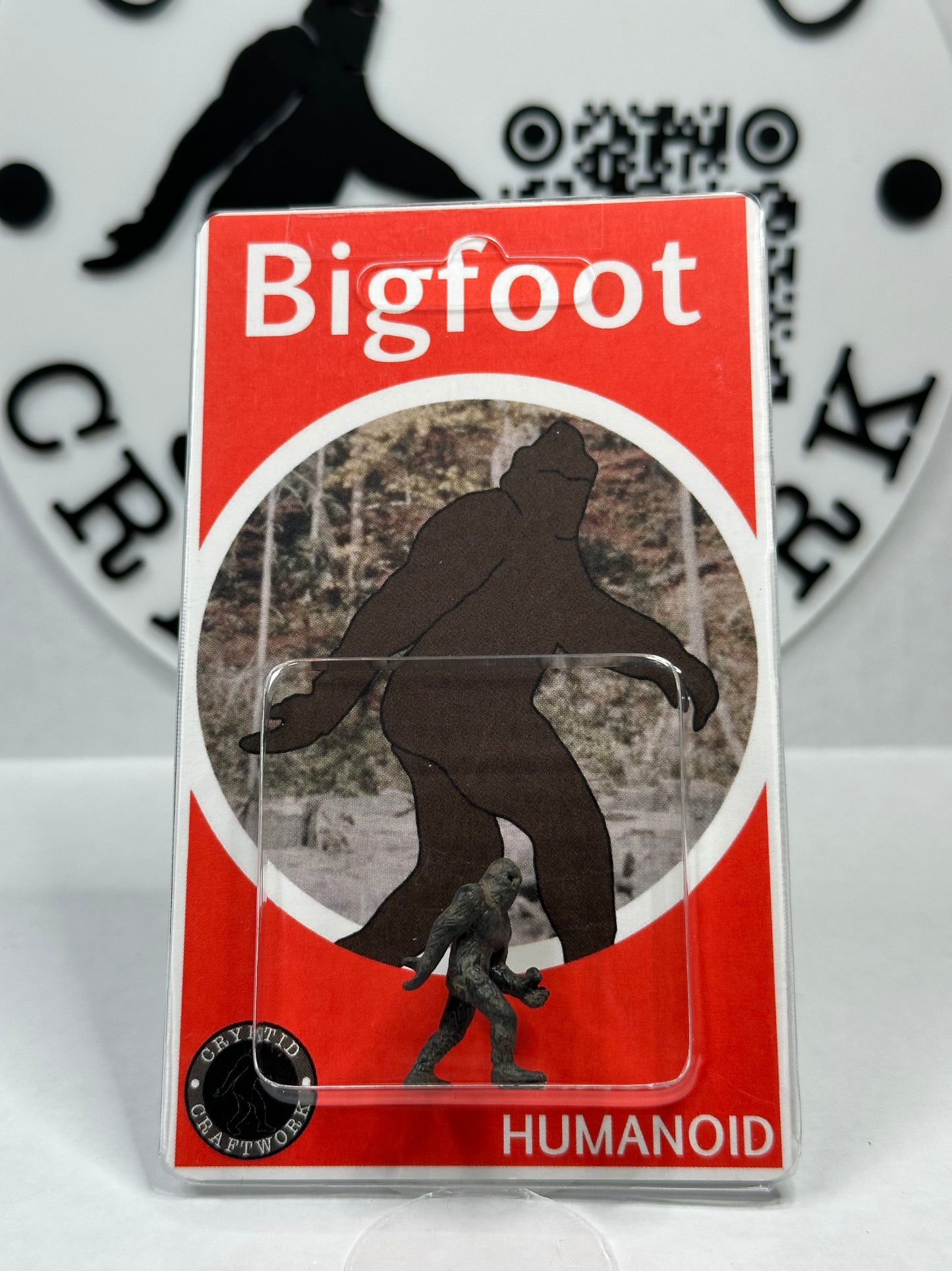 Bigfoot Miniature Red Custom Carded Retro Design Figure