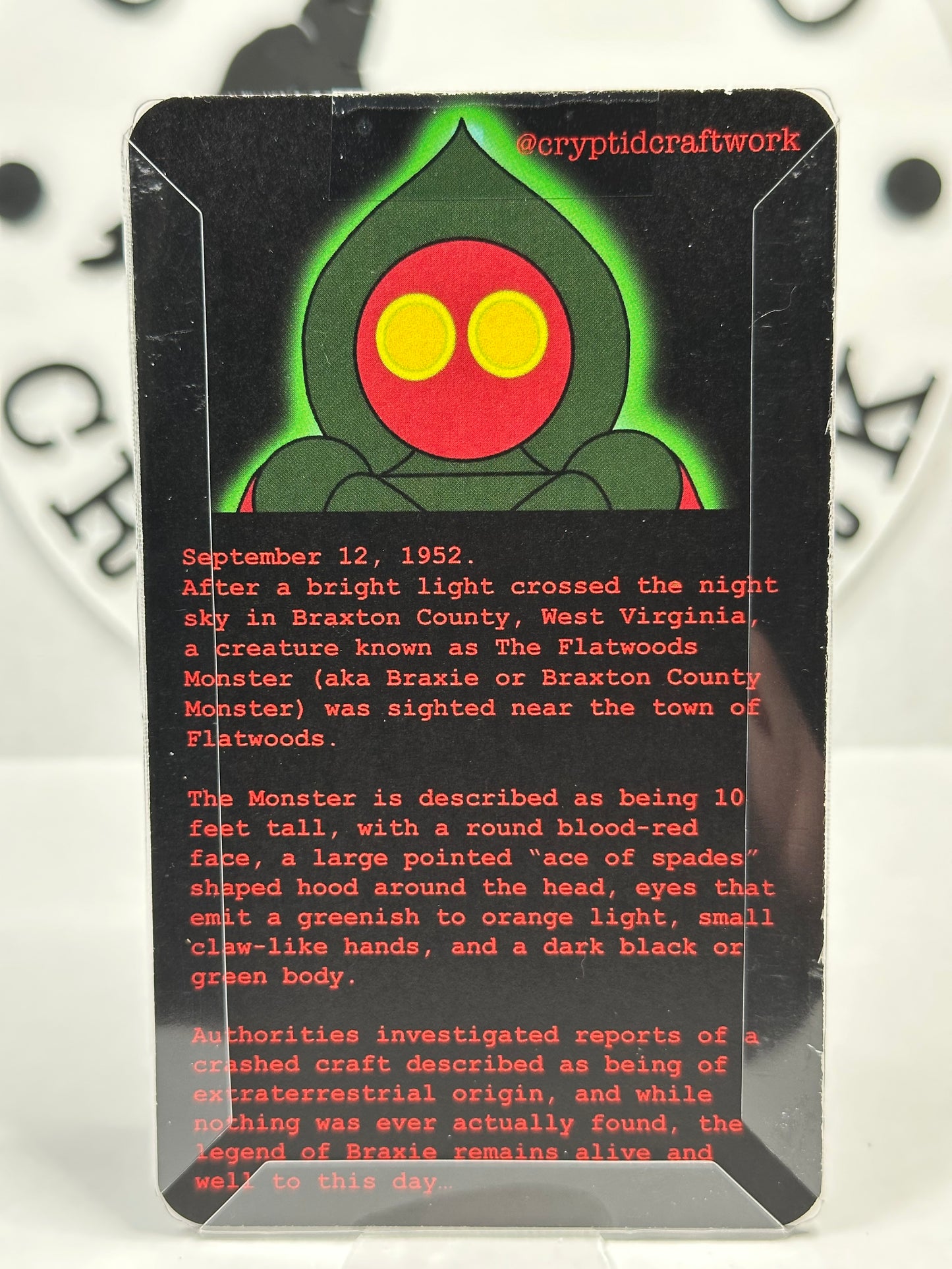 Flatwoods Monster Custom Carded Retro Design Miniature Figure Version 2