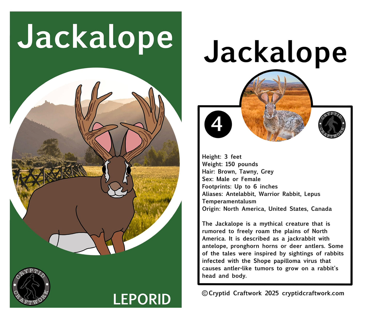 Jackalope Custom Carded Retro Design Miniature Figure