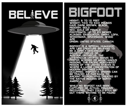 Grey Alien & Bigfoot UFO Abduction Believe Miniature Figures