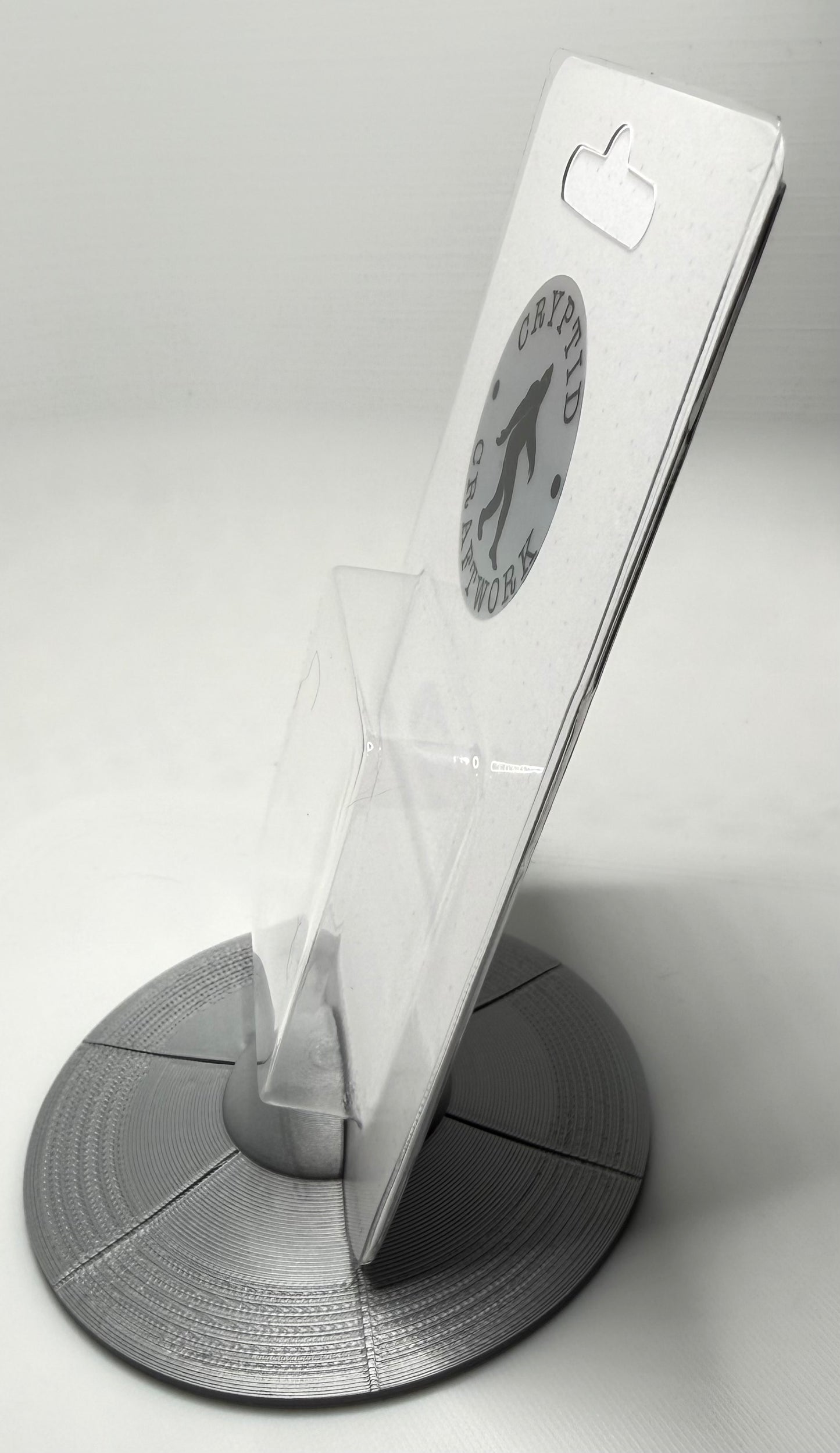 UFO Miniature Figure Display Stand Silver Colored V1: Cryptid Craftwork