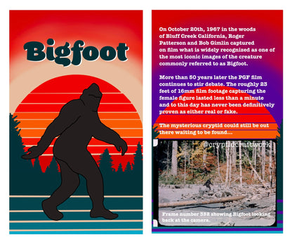 Bigfoot Miniature Custom Carded Retro Sunset Design Figure