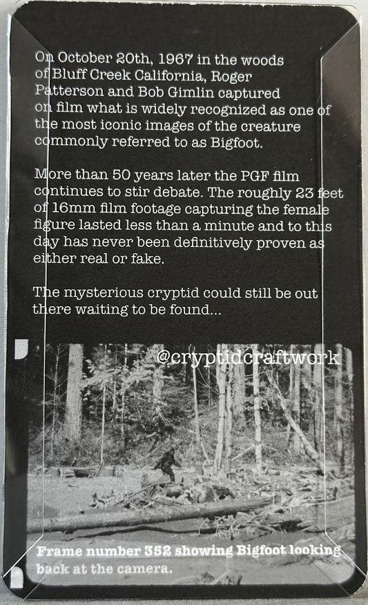Bigfoot Believe UFO Abduction Miniature Custom Carded Retro Noir Design Figure