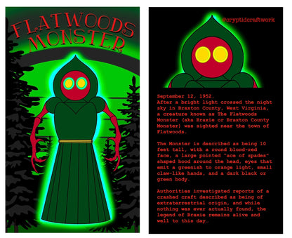 Flatwoods Monster Custom Carded Retro Design Miniature Figure