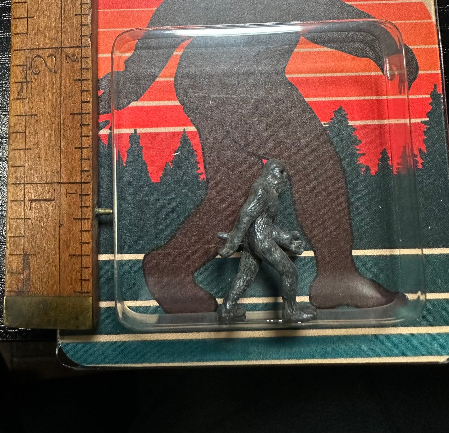 Bigfoot Miniature Custom Carded Retro Sunset Design Figure