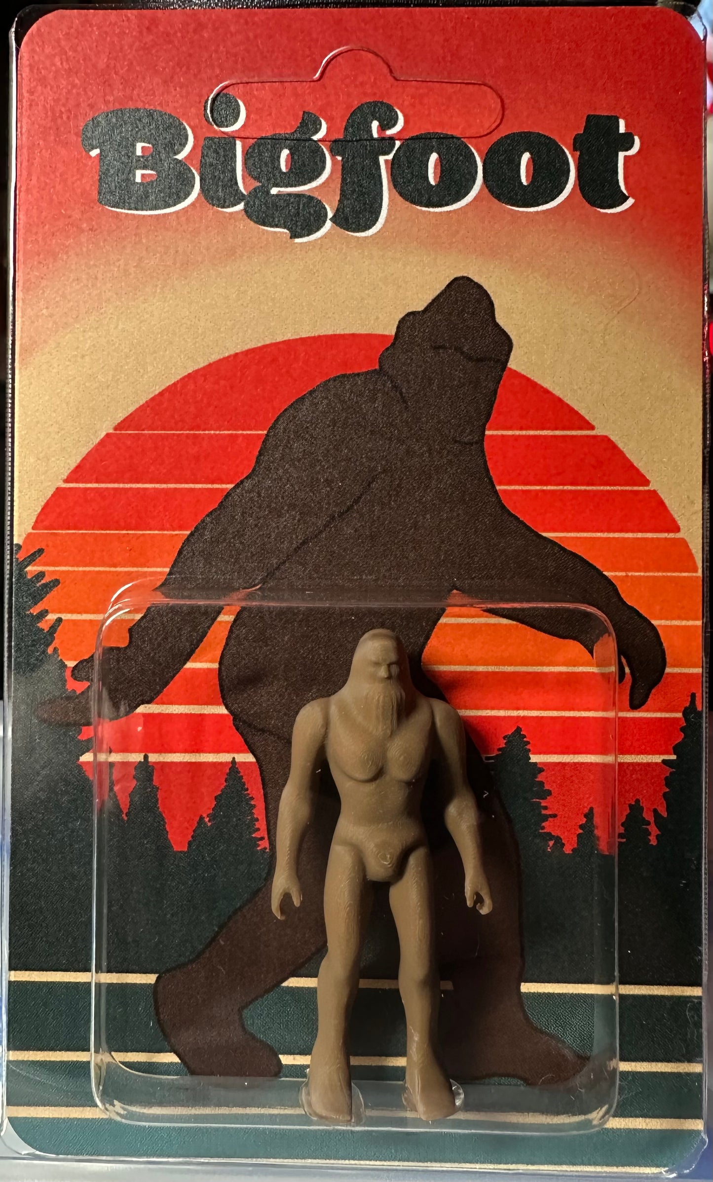 Bigfoot Miniature Custom Carded Retro Action Figure Sunset Design