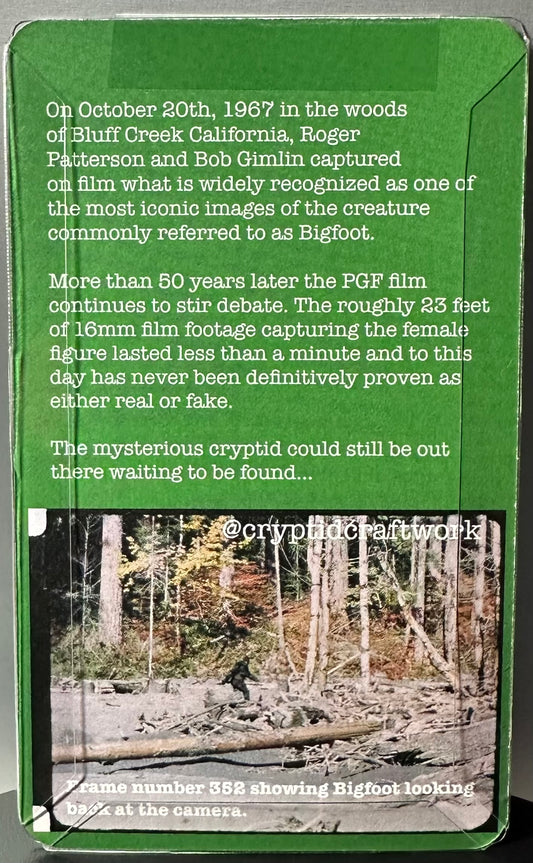 Bigfoot Miniature Custom Carded Retro Green Action Figure Design