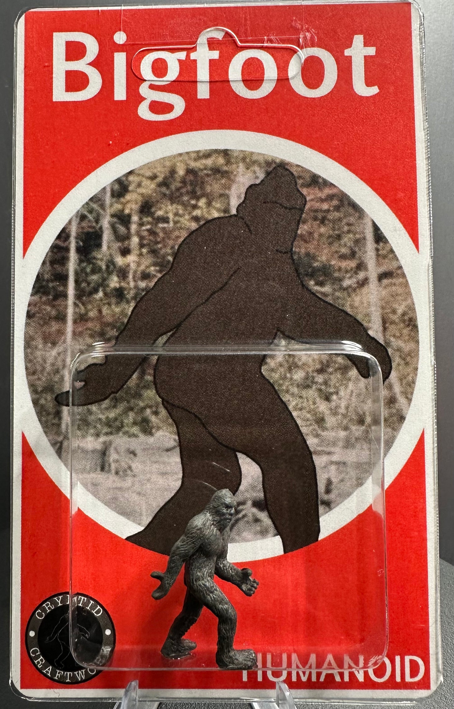 Bigfoot Miniature Red Custom Carded Retro Design Figure