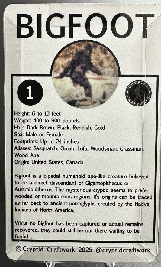 Bigfoot Miniature Red Custom Carded Retro Design Figure