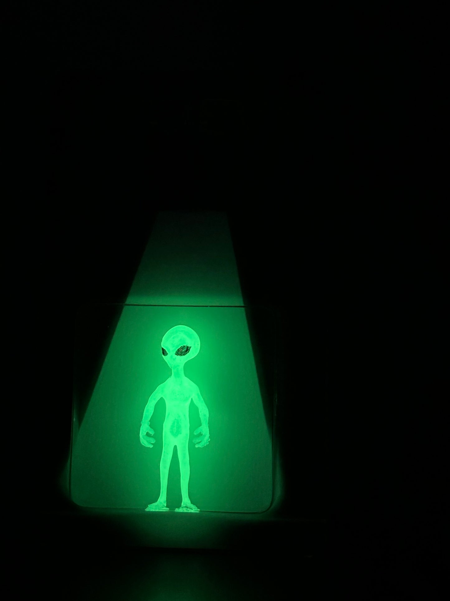 Glow Alien UFO Believe Custom Carded Miniature Figure