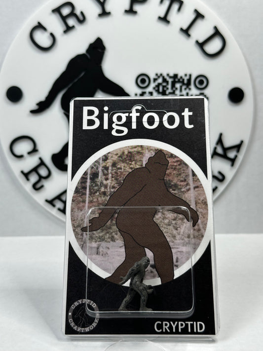 Bigfoot Miniature Black Custom Carded Retro Design Figure
