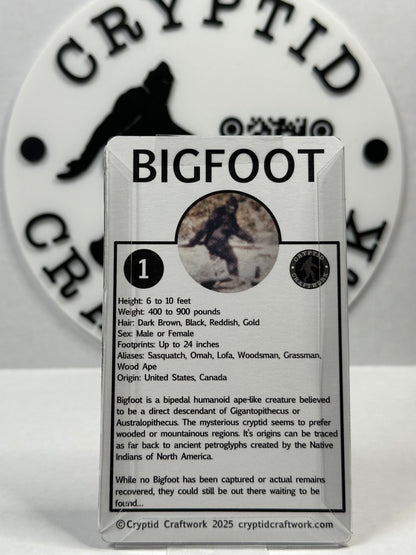 Bigfoot Miniature Black Custom Carded Retro Design Figure