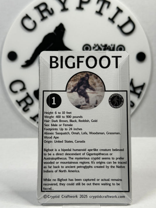 Bigfoot Miniature Black Custom Carded Retro Design Figure