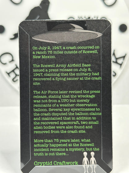 Grey Alien & Cow UFO Abduction Believe Custom Carded Miniature Figures