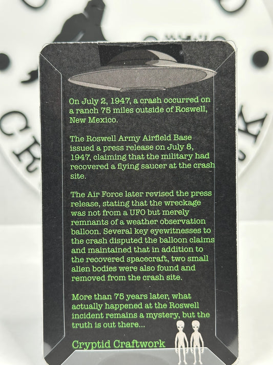 Grey Alien & Cow UFO Abduction Believe Custom Carded Miniature Figures