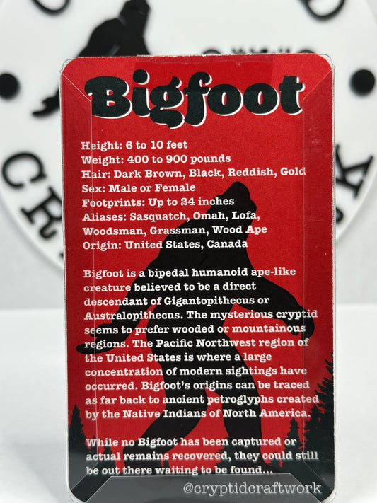 Bigfoot Miniature Custom Carded Retro Sunset Design Figure