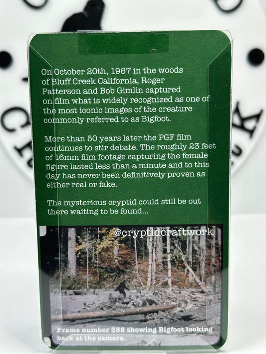 Bigfoot Miniature Custom Carded Green Retro Design Figure