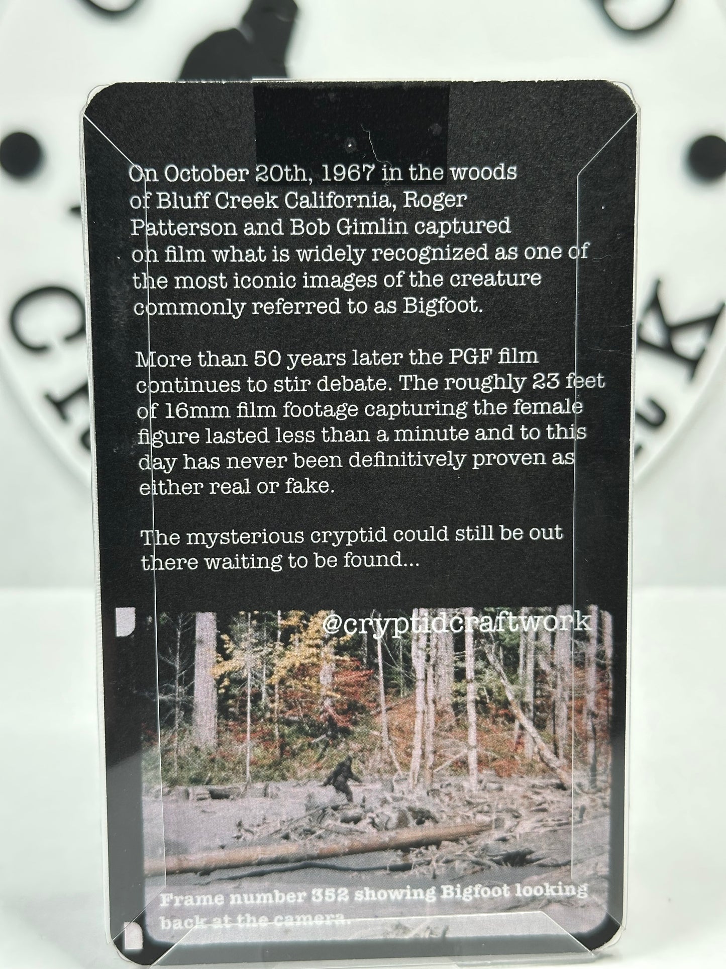 Bigfoot Miniature Custom Carded Retro Figure Noir Design