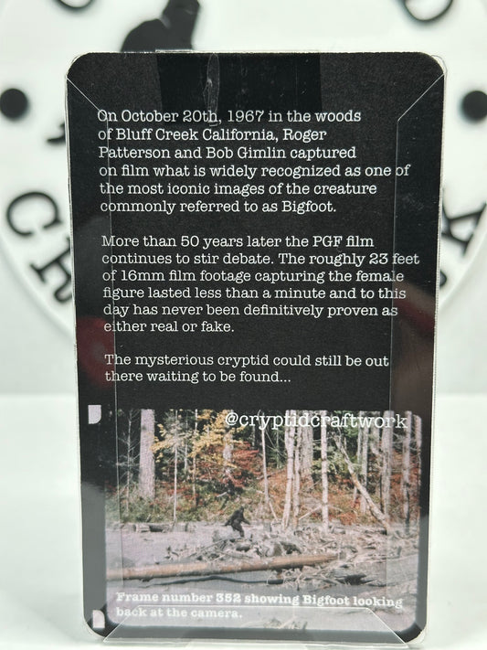 Bigfoot Miniature Custom Carded Retro Figure Noir Design with Tree