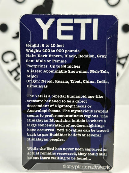 White Yeti Miniature Custom Carded Retro Design Figure