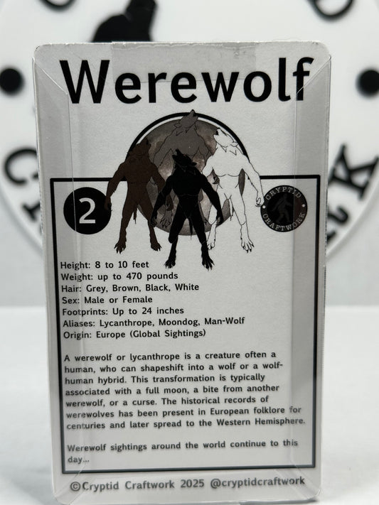 Grey Werewolf Miniature Custom Carded Retro Design Lycan Figure