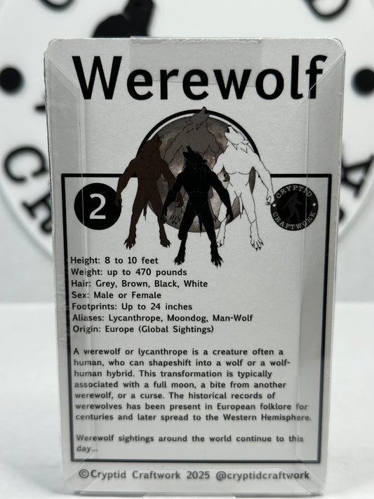 White Werewolf Miniature Custom Carded Retro Design Lycan Figure