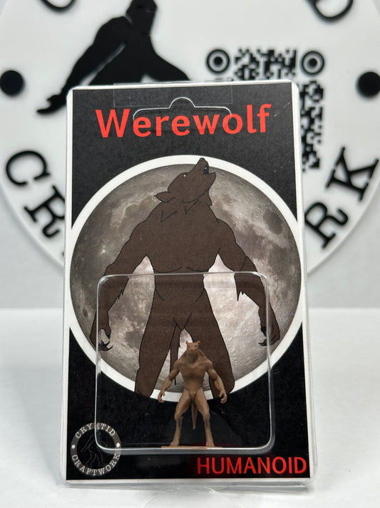 Brown Werewolf Miniature Custom Carded Retro Design Lycan Figure