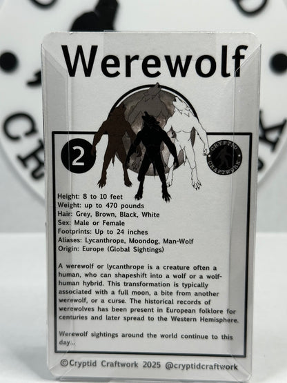 Brown Werewolf Miniature Custom Carded Retro Design Lycan Figure
