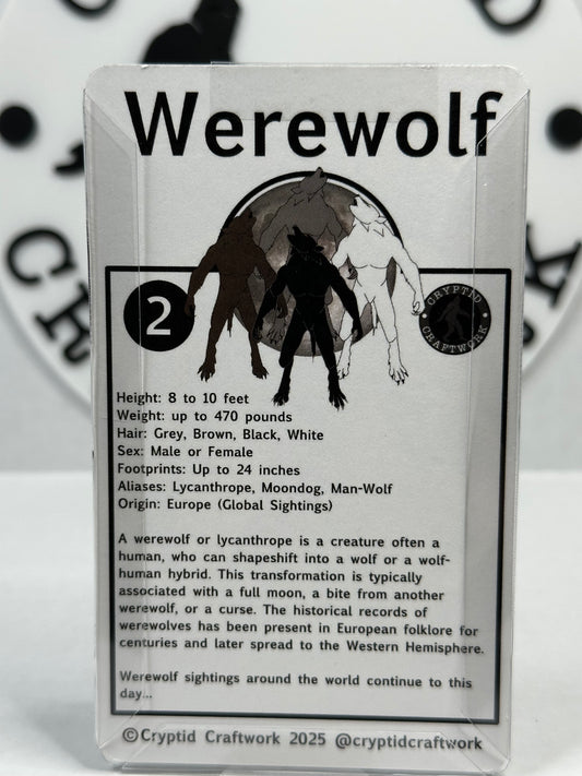 Brown Werewolf Miniature Custom Carded Retro Design Lycan Figure