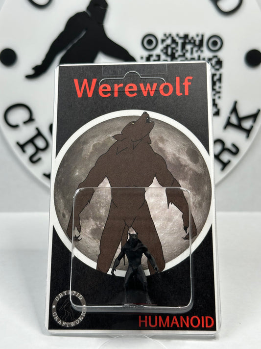 Black Werewolf Miniature Custom Carded Retro Design Lycan Figure