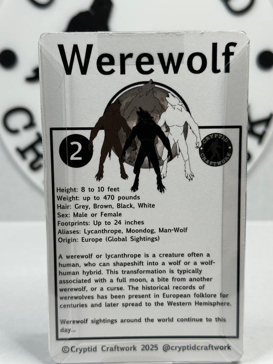 Black Werewolf Miniature Custom Carded Retro Design Lycan Figure