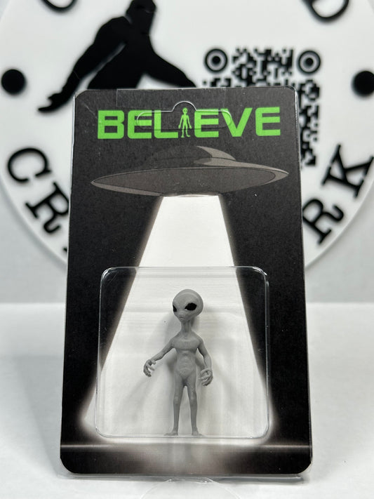 Grey Alien UFO Abduction Believe 2" Miniature Figure