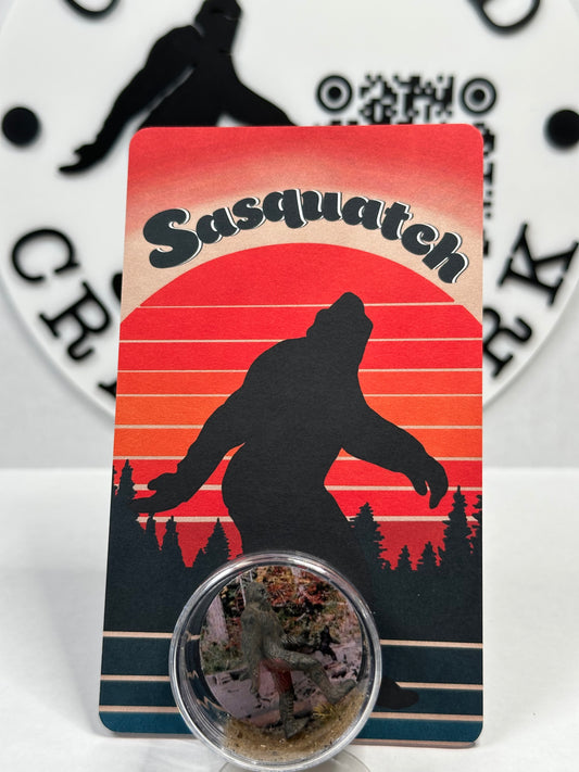 Sasquatch Miniature Custom Carded Retro Design Pocket Figure