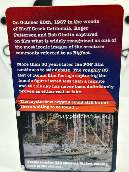 Sasquatch Miniature Custom Carded Retro Design Pocket Figure