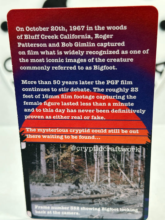 Sasquatch Miniature Custom Carded Retro Design Pocket Figure