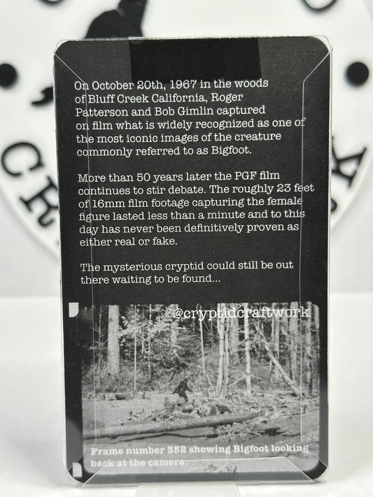 Bigfoot Believe UFO Abduction Miniature Custom Carded Retro Noir Design Figure