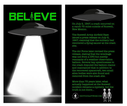 Grey Alien & Bigfoot UFO Abduction Believe Miniature Carded Figures