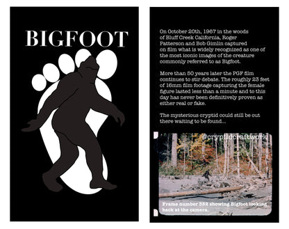 Bigfoot Miniature Custom Carded Retro Figure Full Dark Noir Design