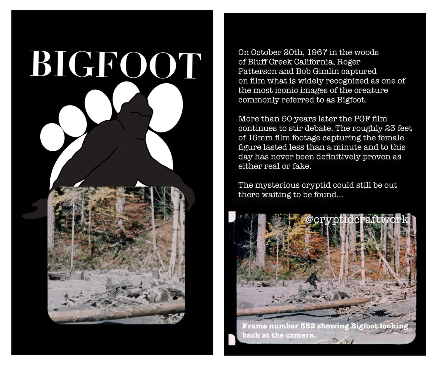 Bigfoot Miniature Custom Carded Retro Figure Noir Design