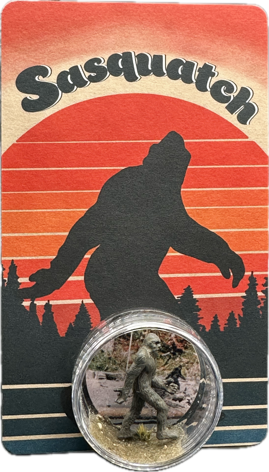 Sasquatch Miniature Custom Carded Retro Design Pocket Figure