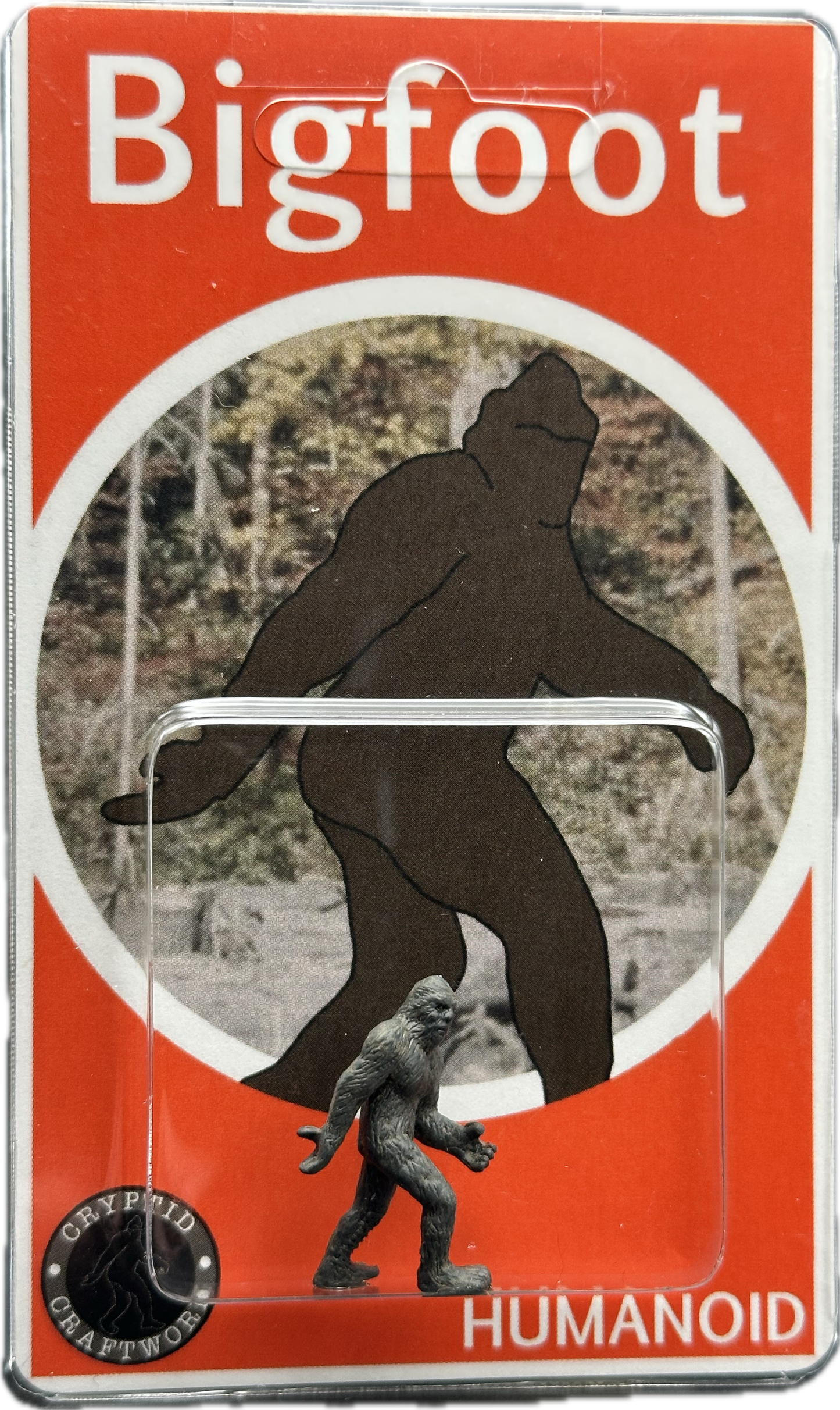 Bigfoot Miniature Red Custom Carded Retro Design Figure