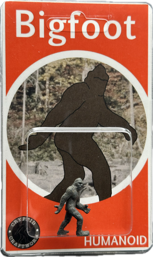 Bigfoot Miniature Red Custom Carded Retro Design Figure
